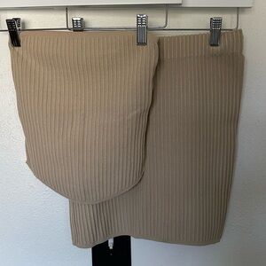 ribbed skirt & bandeau set
